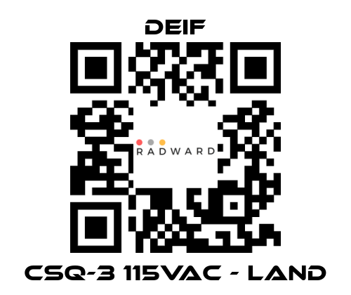 Deif-CSQ-3 115VAC - Land price