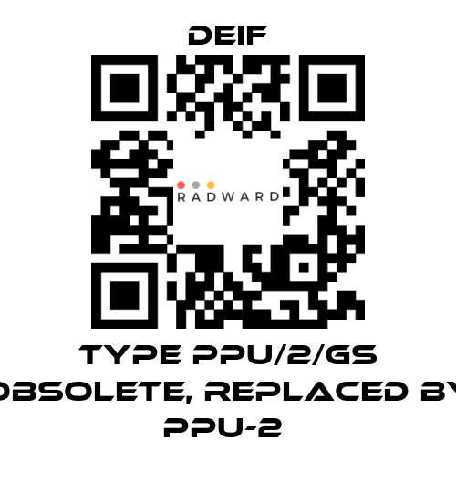 Deif-Type PPU/2/GS obsolete, replaced by PPU-2  price