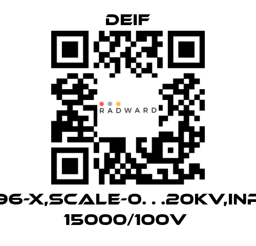 Deif-EQ96-X,SCALE-0…20KV,INPUT 15000/100V  price