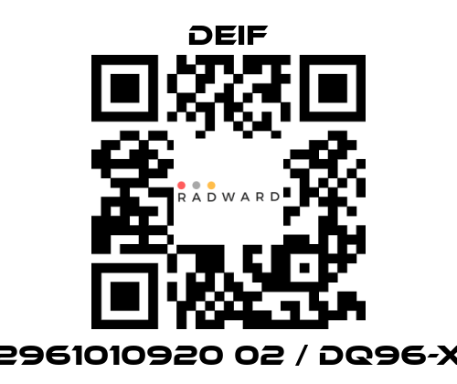Deif-2961010920 02 / DQ96-x price