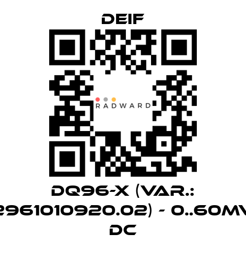Deif-DQ96-x (Var.: 2961010920.02) - 0..60mV DC price