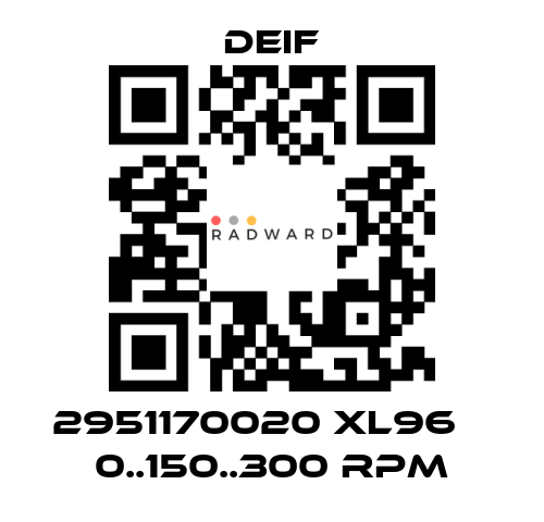 Deif-2951170020 XL96    0..150..300 RPM price
