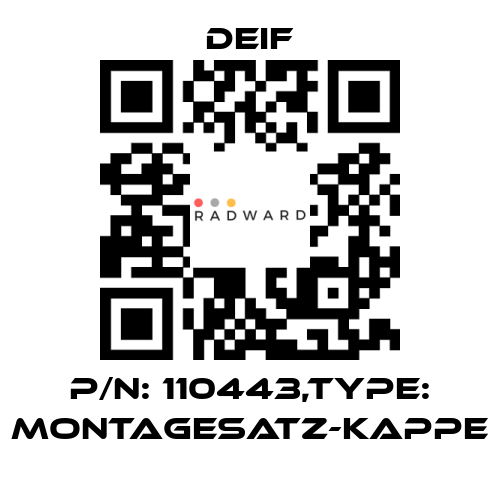 Deif-P/N: 110443,Type: MONTAGESATZ-KAPPE price