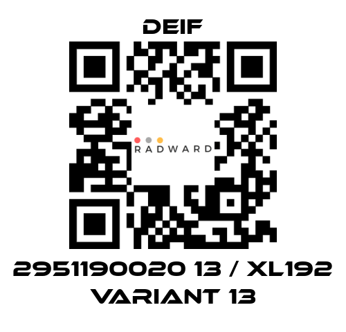 Deif-2951190020 13 / XL192 Variant 13 price