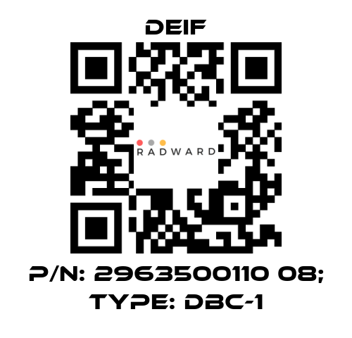 Deif-p/n: 2963500110 08; Type: DBC-1 price