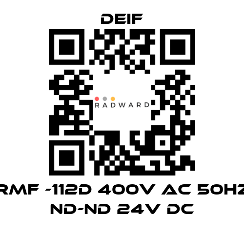 Deif-RMF -112D 400V AC 50HZ ND-ND 24V DC price