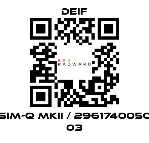Deif-SIM-Q MKII / 2961740050 03 price