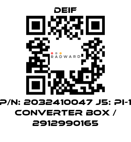 Deif-P/N: 2032410047 J5: PI-1 converter box / 2912990165 price