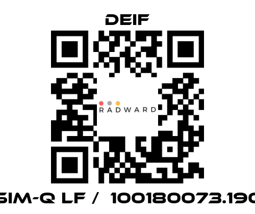 Deif-SIM-Q LF /  100180073.190 price