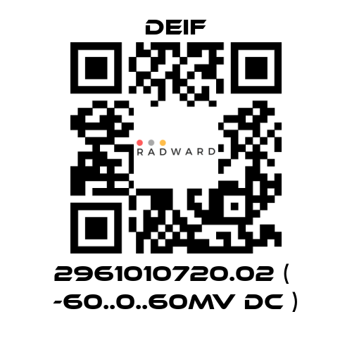 Deif-2961010720.02 (  -60..0..60mV DC ) price