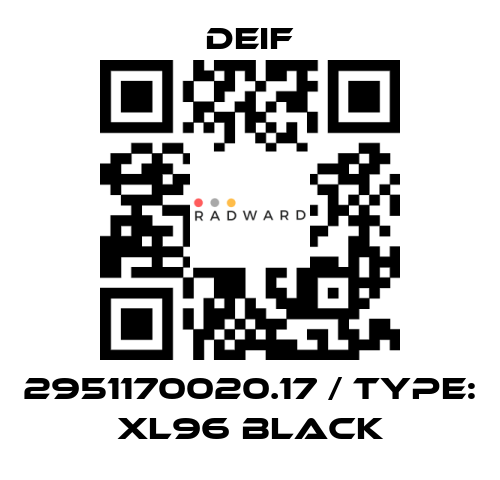 Deif-2951170020.17 / Type: XL96 black price