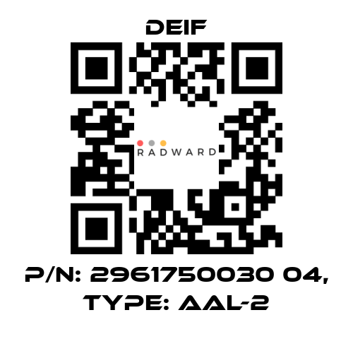 Deif-p/n: 2961750030 04, Type: AAL-2 price