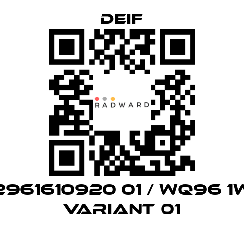 Deif-2961610920 01 / WQ96 1W Variant 01 price