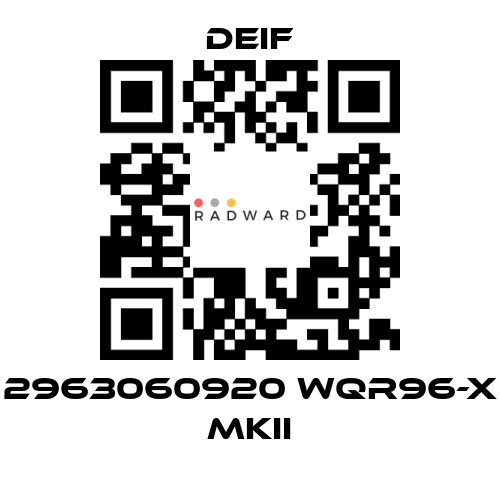 Deif-2963060920 WQR96-X MKII price