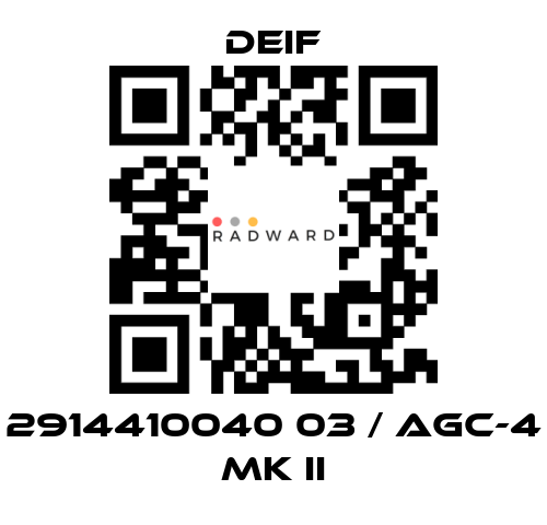 Deif-2914410040 03 / AGC-4 Mk II price