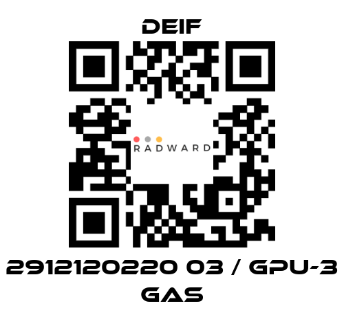 Deif-2912120220 03 / GPU-3 Gas price