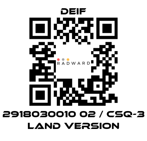 Deif-2918030010 02 / CSQ-3 Land Version price