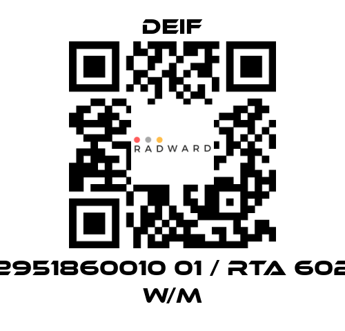 Deif-2951860010 01 / RTA 602 W/M price
