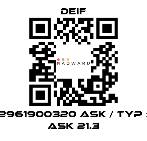 Deif-2961900320 ASK / Typ : ASK 21.3 price