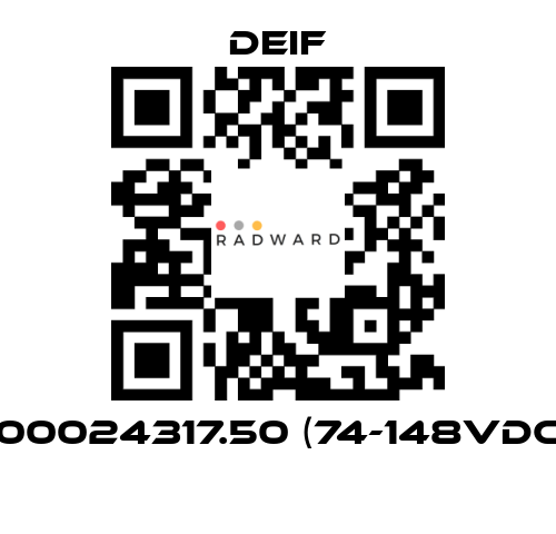 Deif-100024317.50 (74-148VDC)  price