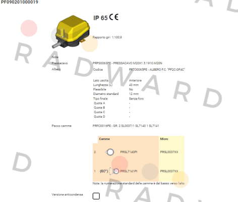 Ter Tecno Elettrica Ravasi-PF090201000019 price
