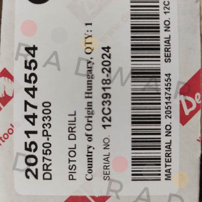 Desoutter-P/N: 2051474554, Type: DR750-P3300 price