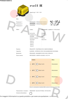 Ter Tecno Elettrica Ravasi-PF090301000412 price