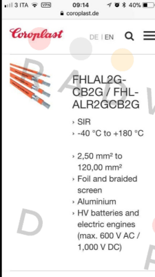 Coroplast-FHLAL2G-CB2G/FHL-ALR2GCB2G  35 mm2  price