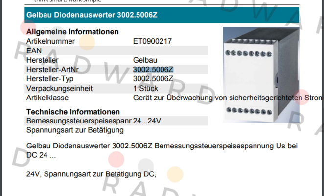 Gelbau-250.06Z, Kat. 3 price
