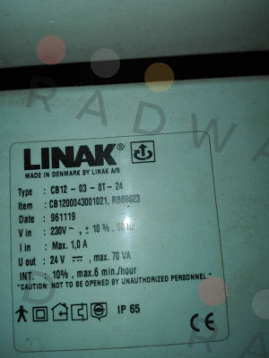 Linak-typ:CB12-03-0T-24, item:CB1200043001021, RB08623 obsolete no replacement  price