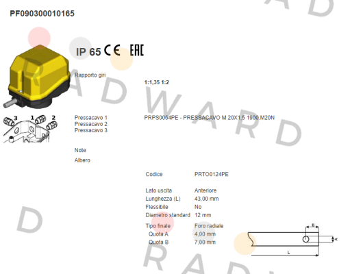 Ter Tecno Elettrica Ravasi-PF090300010165 price