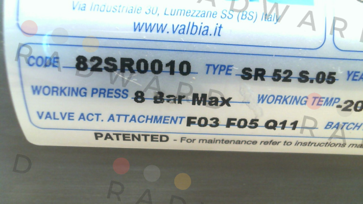Valbia-82SR0010 / SR52 price