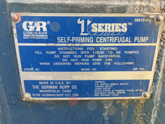 Gorman Rupp-SN: 1328520  price