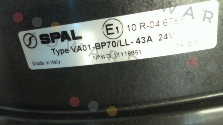 SPAL-VA01-BP70/LL-43A price