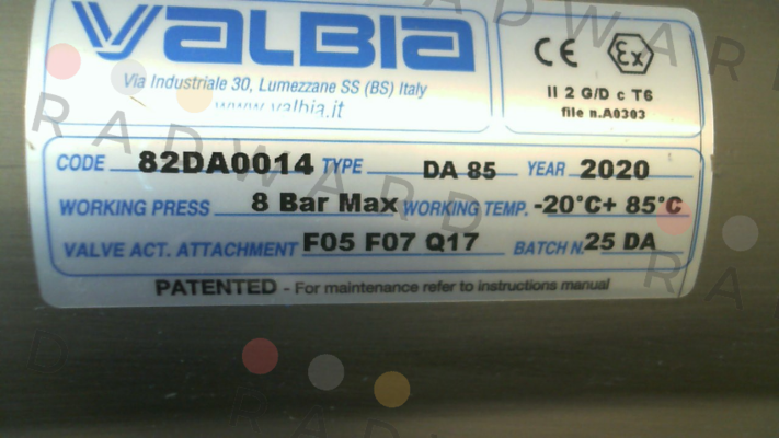 Valbia-82DA0014 DA85 price