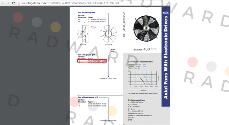 Hidria-R11R-40SPS-ECM-3500 price